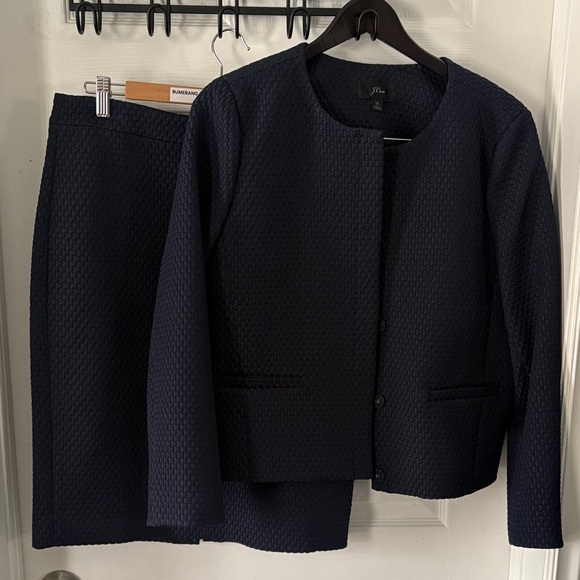 J. Crew Dresses & Skirts - J. Crew Navy Textured Suit